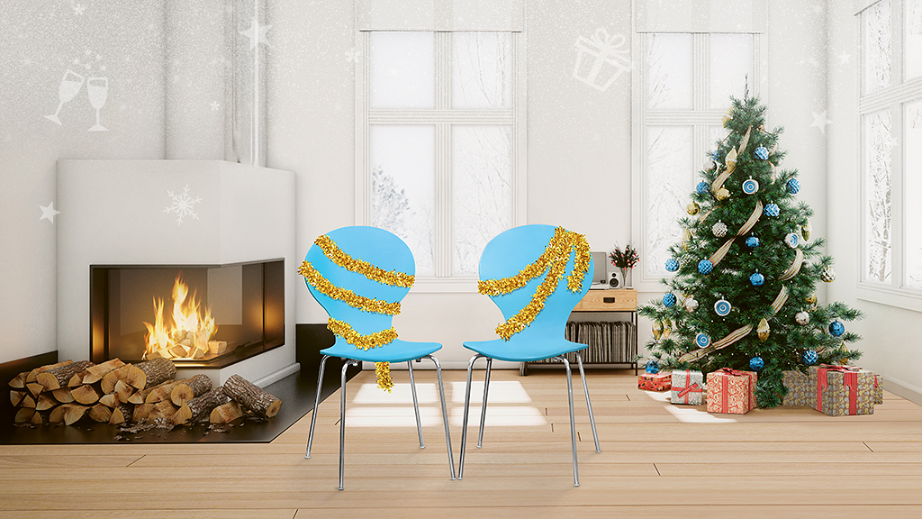 Stühle an Weihnachten